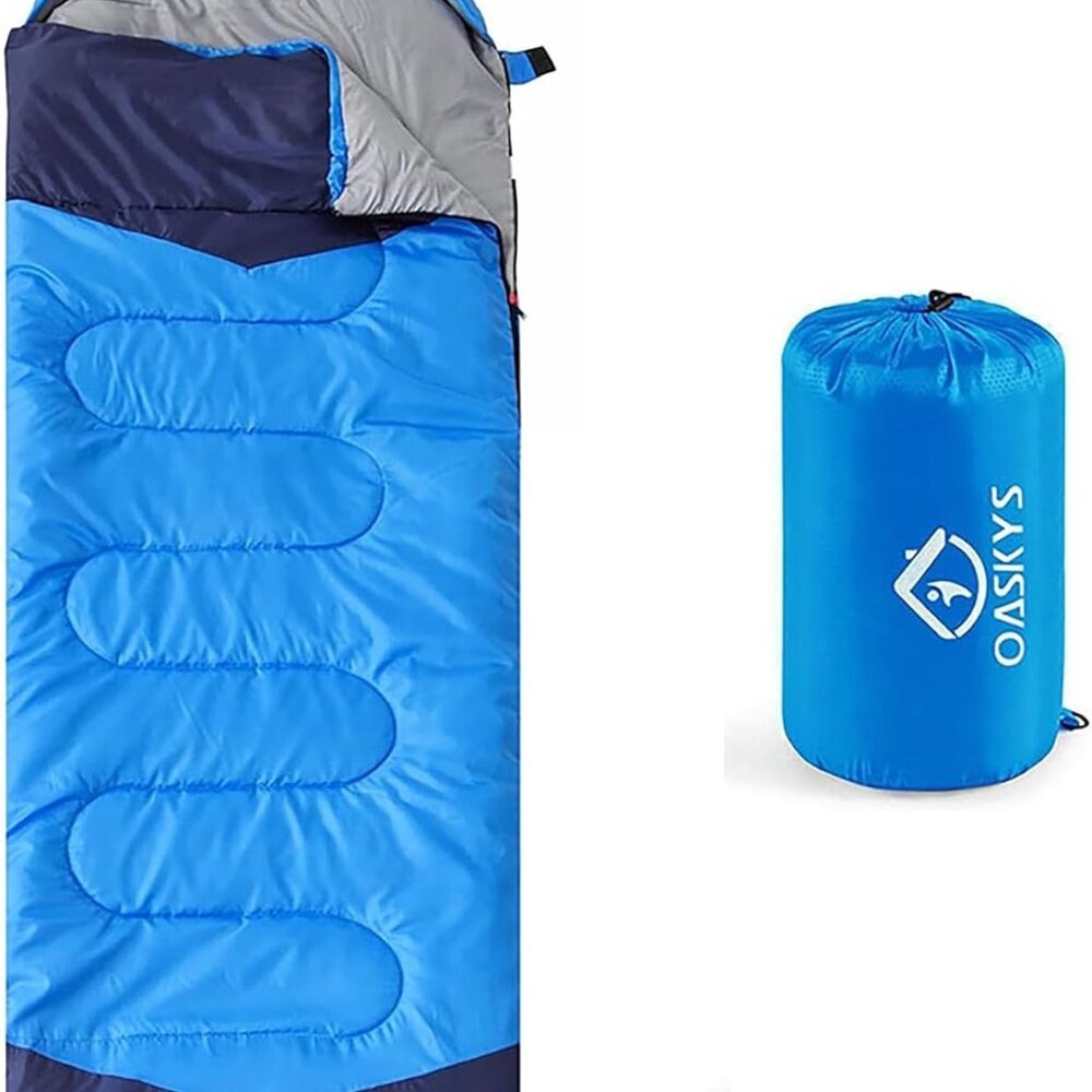 Camping Sleeping Bag - 3 Season Warm & Cool Weather - Summer Spring Fall Lightwe